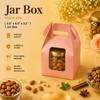 Jar Box for 1- Peach - Hamper Bag - (4.0" X 4.0" X 3.5")