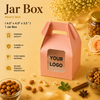 Jar Box for 1- Peach - Hamper Bag - (4.0" X 4.0" X 3.5")