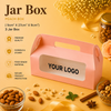 Jar Bag for 3 - Peach - Hamper Bag- (9cm x 27cm x 9cm )