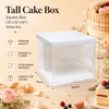 Tall Cake Box – Square – White – 15 x 15 x 16 inch