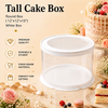 Tall Cake Box – Round – White – 12 x 12 x 10 inch