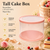 Tall Cake Box – Round – Peach – 12 x 12 x 10 inch