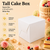 Tall Cake Box – Square – Plain White – 12 x 12 x 12 inch