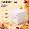 Tall Cake Box – Square – Plain White – 10 x 10 x 10 inch