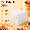 Tall Cake Box – Square – Plain White – 10 x 10 x 10 inch