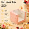Tall Cake Box – Square – Peach – 10 x 10 x 8 inch