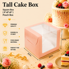 Tall Cake Box – Square – Peach – 8 x 8 x 8 inch