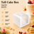 Tall Cake Box – Square – White – 8 x 8 x 8 inch