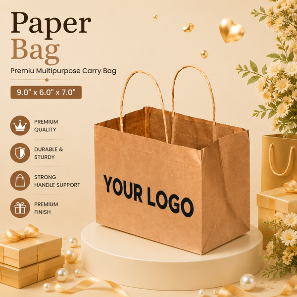 Paper Bag -Multipurpose - (9.0"x 6.0"x 7.0")