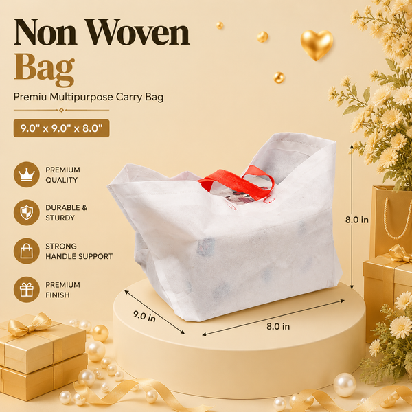 Non Woven Bag - 500g - Multi Purpose - White - (9"x 8"x 8")