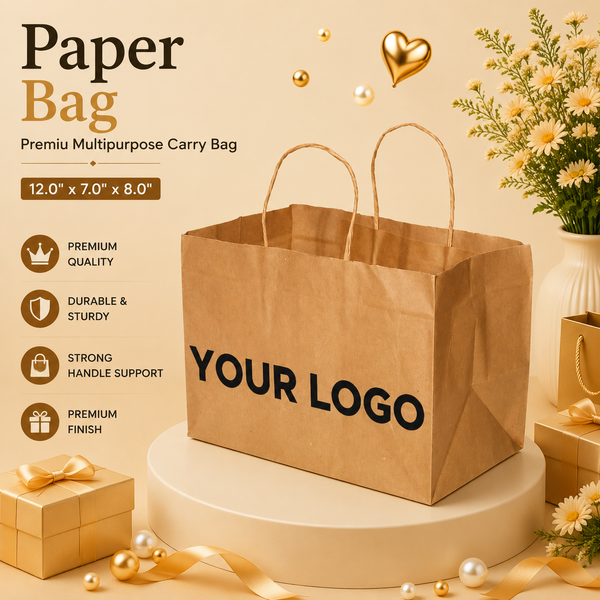 Paper Bag - MultiPurpose- (12.0"x 7.0"x 8.0")