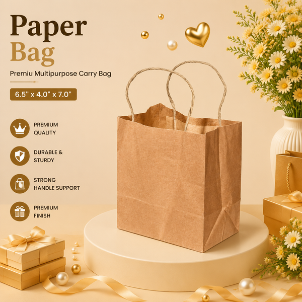 Paper Bag - Multipurpose - (6.5"x 4.0"x 7.0")