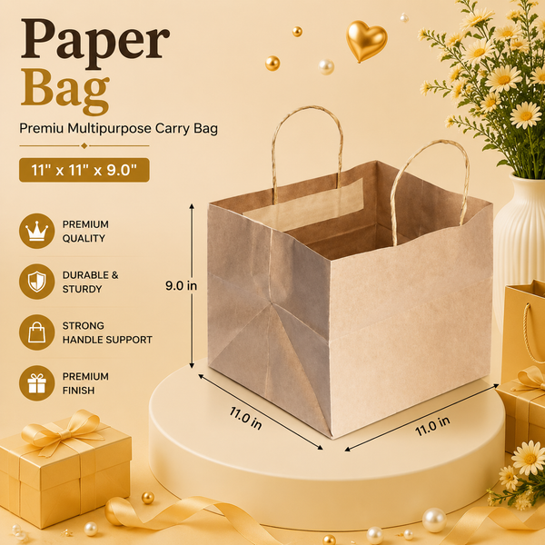 Paper Bag - MultiPurpose - (11"x 11"x 9.0")