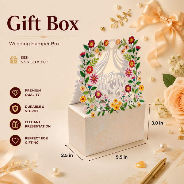 Wedding Hamper Box (5.5 x 5.0 x 3.0 inches)