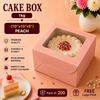 Cake Box - 1Kg - 10"x10"x5" - Peach Window