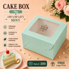 Cake Box - 1Kg - 10"x10"x5" - Mint Window