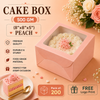 Cake Box -500g - 8"x8"x5" - Peach