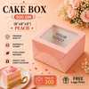 Cake Box -500g - 8"x8"x5" - Peach