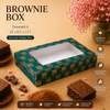 Brownie Box – 6 Piece – Emerald Delight – 6 x 8.5 x 1.5 inch – Sanskriti Festive Collection