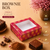 Brownie Box – 4 Piece – Crimson Bliss – 6 x 6 x 1.5 inch – Sanskriti Festive Collection