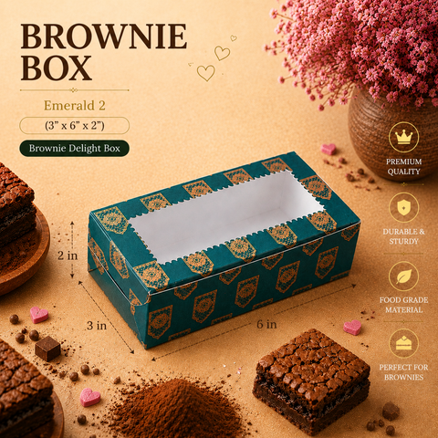 Emerald 2 Brownie Delight Box | Festive Box | Sanskriti Collection