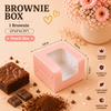 Brownie Box – 1 Piece – Peach – 3 x 3 x 1.75 inch