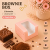 Brownie Box – 1 Piece – Peach – 3 x 3 x 1.75 inch