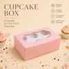 Cupcake Box – 6 Cupcake – Peach – 6 x 9.5 x 3.5 inch