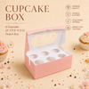 Cupcake Box – 6 Cupcake – Peach – 6 x 9.5 x 3.5 inch
