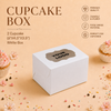 Cupcake Box – 2 Cupcake – White – 6 x 4.5 x 3.5 inch