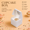 Cupcake Box – 1 Cupcake – White – 3.75 x 3.75 x 3.5 inch