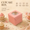 Cupcake Box – 1 Cupcake – Peach – 3.75 x 3.75 x 3.5 inch