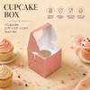 Cupcake Box – 1 Cupcake – Peach – 3.75 x 3.75 x 3.5 inch