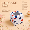 Cupcake Box – 1 Cupcake – Marble Print – 3.75 x 3.75 x 3.5 inch