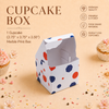 Cupcake Box – 1 Cupcake – Marble Print – 3.75 x 3.75 x 3.5 inch