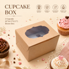 Cupcake Box – 2 Cupcake – Brown Kraft – 6 x 4.5 x 3.5 inch
