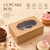 Cupcake Box – 6 Cupcake – Brown Kraft – 6 x 9.5 x 3.5 inch