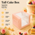 Tall Cake Box – Square – Peach – 8 x 8 x 8 inch