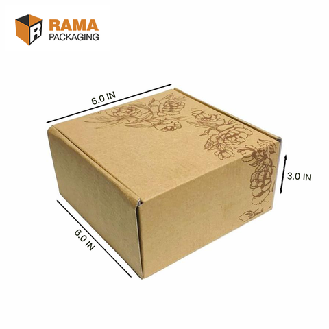 Corrugated Petal Craft Box (6"x6"x3") | Sanskriti Collection