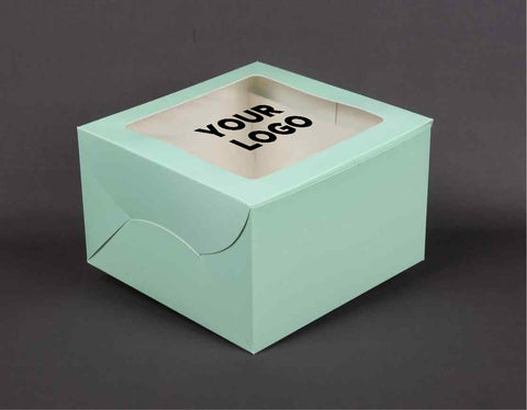 Cake Box 1 Kg (10"x10"x5") Mint - Window