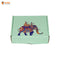 Corrugated Elephant Print | Hamper Box | Mint (7"x5.5"x2")
