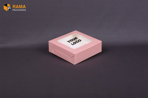 4 Brownie Box Peach (5.75" X 5.75" X 1.75")