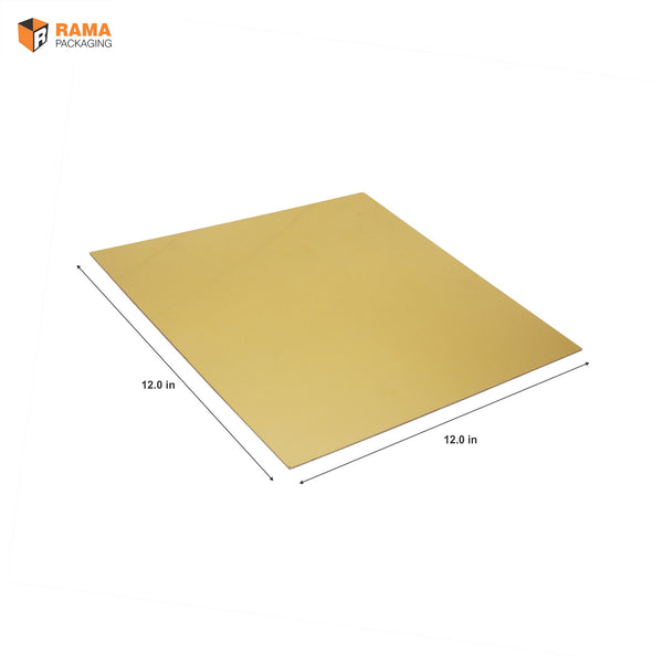 Golden Square Cake Plate (Cake Base Board) (12"x12")
