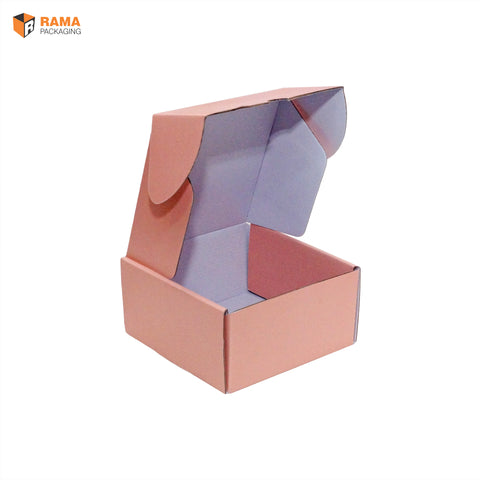 Corrugated Mailer Box | Hamper Box (6.0" X 6.0" X 3.0") Peach
