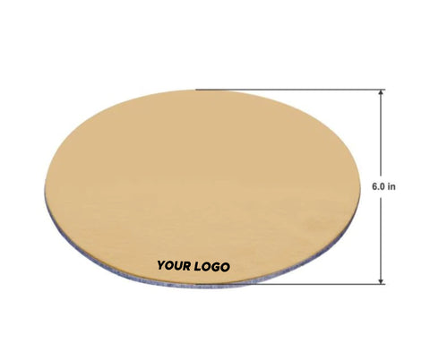 Golden Round Cake Plate (Cake Base Board) (6"X 6")