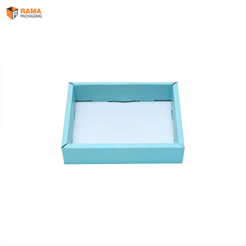 Corrugated Mailer Box  Tray | Multipurpose Tray (7.0" X 9.0" X 2.0") Blue