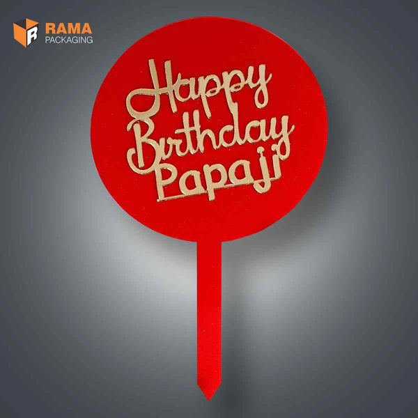Cake Tag Happy Birthday Papaji
