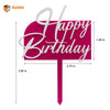 Pink Happy BirthdayCake Toppers
